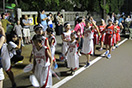 三条夏祭り民謡踊り流しにみんなで参加しました。